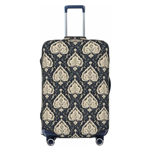 Luggage Cover Protector - Vintage Pattern Blue Print Suitcase Covers for Luggage Fit 22-24 Inch Suitcase