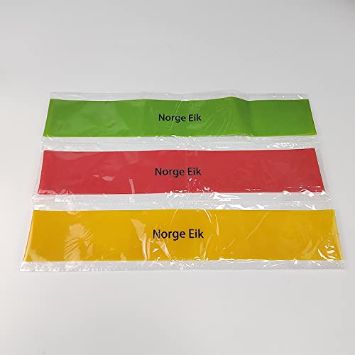 Norge Eik Stretch Bands Used for Yoga and Physical Fitness Purposes,Fit Simplify Resistance Loop Exercise Bands with Instruction Guide and Carry Bag
