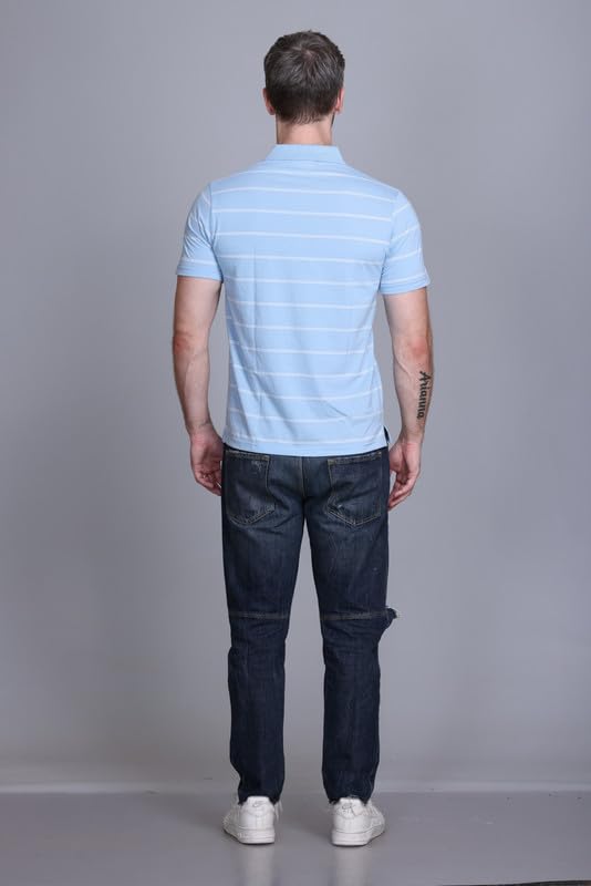 Image of SANE ORIGINALS Half Sleeve Polo T-Shirt for Men with Pocket || Stripe Collar and Pocket T-Shirt for Men Half Sleeves