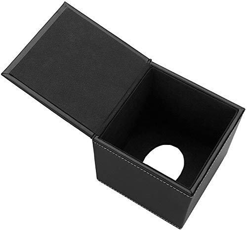 Quadratische Taschentuchbox aus PU-Leder, Kosmetiktuchhalter, Serviettenspenderbox mit magnetischem Boden für die Dekoration zu Hause, im Büro, im Auto, im Auto, Schwarz_voghion.com