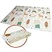 Alfombrilla de juegos para bebé, plegable, antideslizante, extragrande, reversible, impermeable, portátil, de doble cara, para niños pequeños y bebés