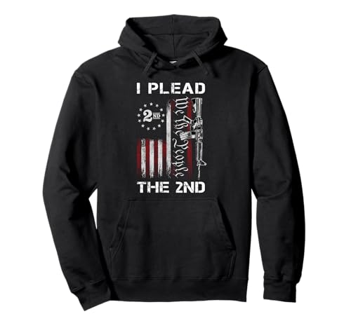 I Plead The 2nd We The People USA Flag AR-15 Rifle Pullover Hoodie