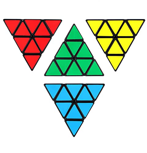 Pyramid Speed Cube Brain Teasers 3X3X3 Speed Cube Triangle Puzzle Magic Cube Brain Teaser Puzzle Toy Black 3X3 #TOP4