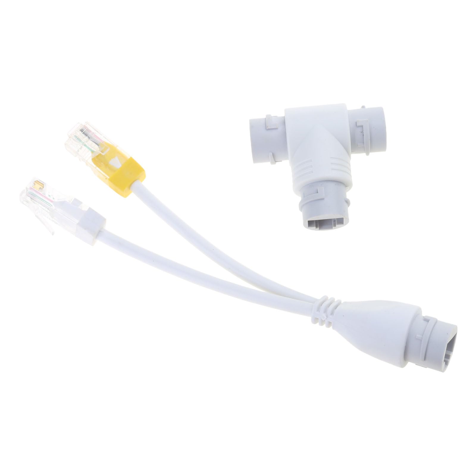 Two-in-One Splitter Networks Cable Connector for Security Camera Installation Three-Way RJ45 Connector Accessories