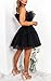 Ruffle Short Tulle Mini Homecoming Dress for Junior Cocktail Party Formal Gown with Bow Fuchsia XS