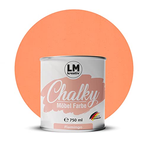 Chalky Möbelfarbe Kreidefarbe für Möbel 750 ml / 1,05 kg (Flamingo), matt finish In- & Outdoor Kreide-Farbe für Shabby-Chic, Vintage Look… – Ansicht 1