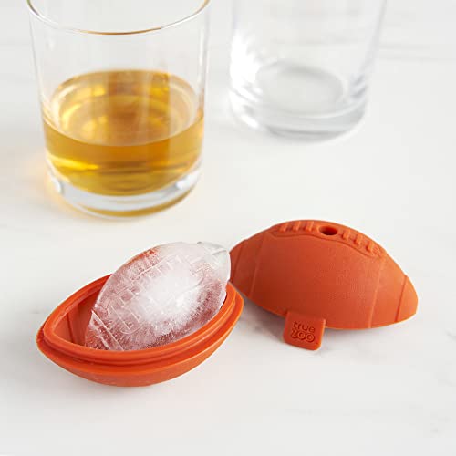 True Zoo Football Ice Mold, Dishwasher Safe Novelty Silicone 2 Inch Ice Sphere Maker For Sports Fans, Set Of 1 #TOP3