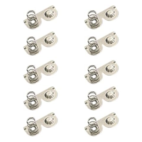 Unifizz AAA Batteries Metal Battery Spring Contact Plate 20 x 9MM Negative to Positive Plate Conversion Spring Nickeling Plate Contact Terminal for Remote Control Battery Charger 10 PCS Cover