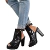 ZBYY Womens Peep Toe Heel Sandal,Buckle Strap Chunky Platform High Heel Dress Sandals Ankle Strap Party Dress Booties