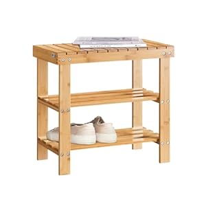 SoBuy Bambus Schuhregal Sitzbank FSR02-K-N, 50cm