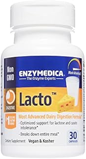 Enzymedica Lacto, Maximum Strength Formula for Dairy Intolerance, With Enzymes Lactase and Protease, Relieves Digestive Discomfort, 30 capsules (30 servings)