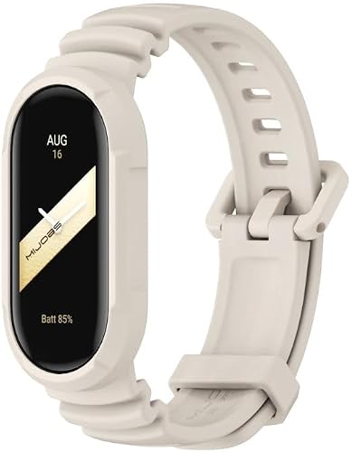 For Xiaomi Mi Band 8 MIJOBS GS Unibody Solid Color Sports Watch Band(Grey)