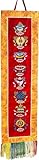 Himalayan Craft Tibetan Buddhist Ashtamangala Vertical Wall Hanging Brocade, Eight lucky Buddhist Auspicious & Mantra Handmade In Nepal - 38 IN X 9 IN