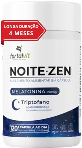 NOITE.ZEN - Melatonina 0,21 mg, L-Triptofano, Magnésio, Vitaminas...