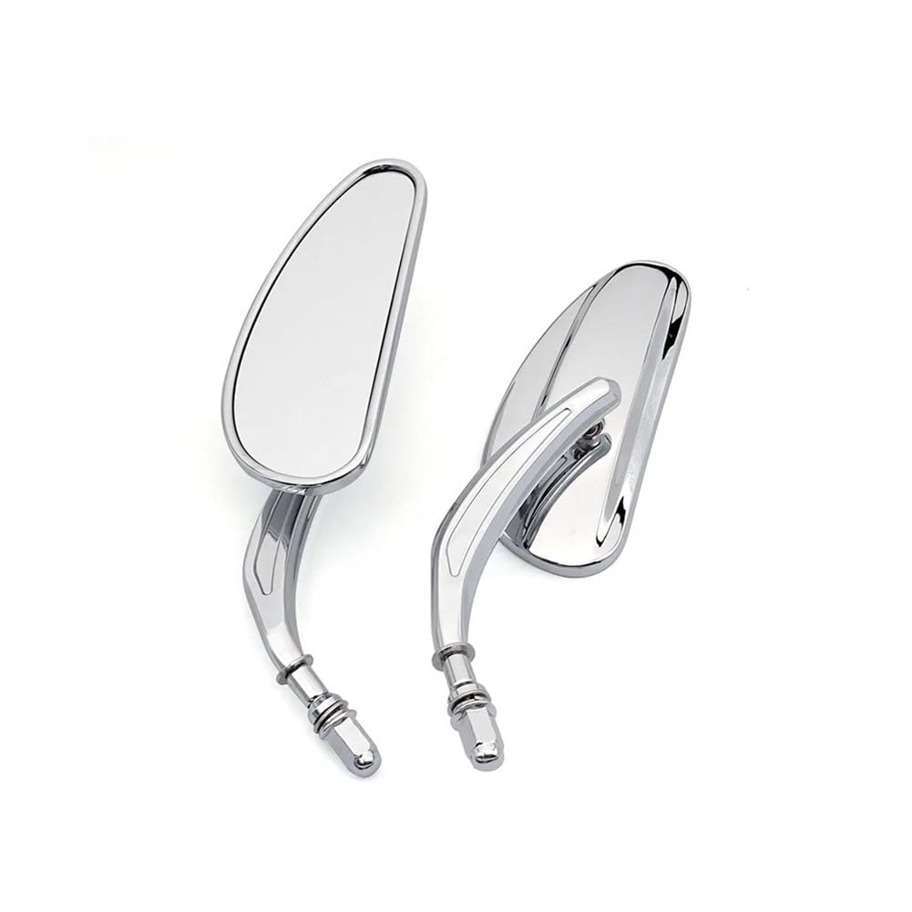 motos Miroir vélo Rétroviseurs Moto 8 Mm Pour Sportster 883 1200 Pour Dyna Pour Heritage Pour Softail FXDB(Chrome)
