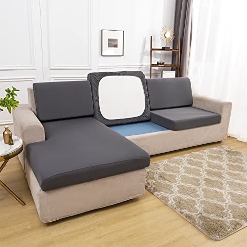 BOLUXIU Housse de Coussin de siège de canapé, Housse Coussin canapé Extensible, Housse de siège de canapé de Salon Housse de Meubles antidérapante et Douce, avec Fond élastique