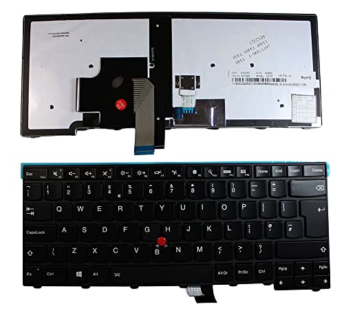 Clavier PC portable Lenovo ThinkPad T440 de remplacement AZERTY UK noir rétroéclairé