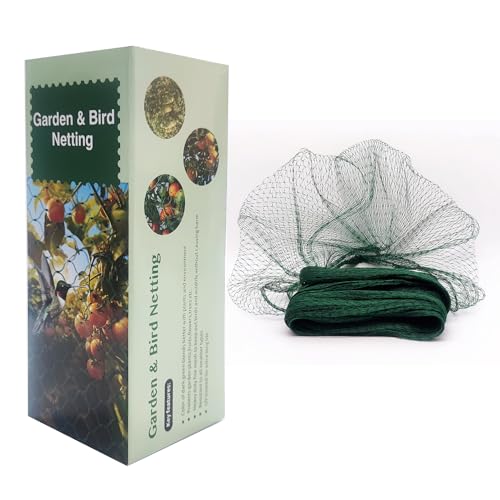 Junkogo Bird Netting for Garden 13X26FT, 1/2 in Garden Mesh Netting ...