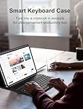 FOGARI Universal Tablet Keyboard Case for 9"/9.7"/10"/10.1"/10.2"/10.3"/10.5"/10.6"/10.9" 11", Rechargeable BT UK Layout Keyboard, Cover with Stretch Strap for Android,IOS 9-11 Inch Tablet, Black - Image 7