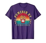 Powered By French Fries Funny Retro T-Shirt