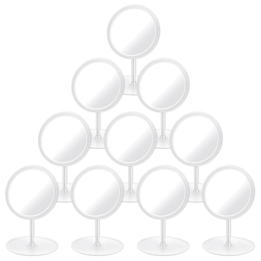 Miroir de maquillage blanc en lot de 10, cadeaux d'anniversaire originaux et fournitures spa