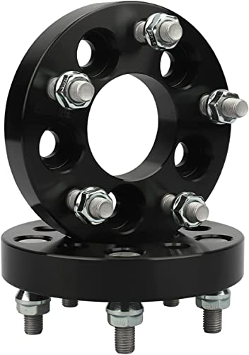 IRONTEK 5x100 to 5x114.3 Wheel Adapters 1"(25mm) Hub Centric Spacers (64.1mm Hub Bore, 12x1.5 Studs) 5x100mm to 5x4.5” Wheel Spacers Adapter for Chevrolet/Toyota/Chrysler/Pontiac/Lexus 2PCS