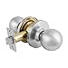 COMM CYL LOCKSET Ball KNOB Passage Satin Chrome