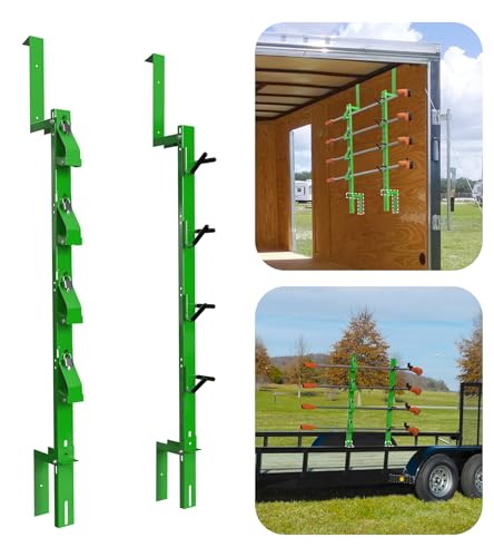 ELITEWILL Weedeater Rack for Trailer 360 Pad Protection for Trimmers 4 Place Heavy Duty Weed Eater Rack Holder Open & Enclosed Trailer Storage Organizer Accessories for Landscape Lawn Care Equipment