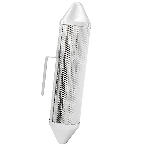 Mowind Stainless Steel Metal Guiro Percussion Instrument Musical Training Tool with Scraper