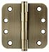 Emtek 96134US4 Emtek 96134 4" x 4" Solid Brass 5/8" Radius Corner Plain Bearing Mortise Hinge - Pair