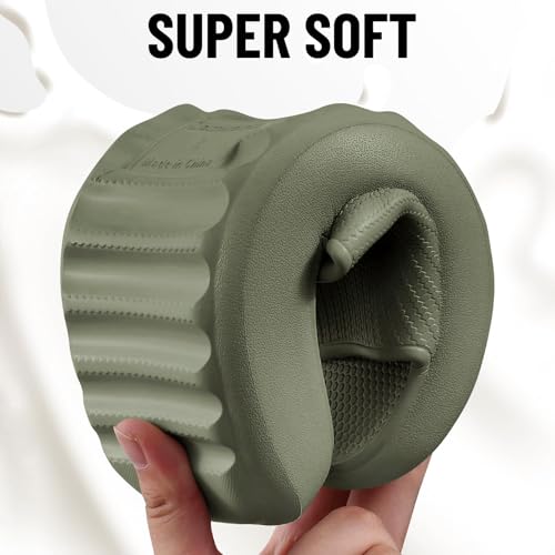Image of Comwarm Cloud Slide Sandals for Women Men Ultra Comfort Recovery Pillow Slippers Soft Summer Beach Shoes with Low Arch Support