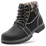 COTTIMO Women's Waterproof Work Boots - Lightweight Winter Snow Boots for Hiking, Outdoor Trekking & Backpacking Non-Slip Hiking Shoes 8.5, Black