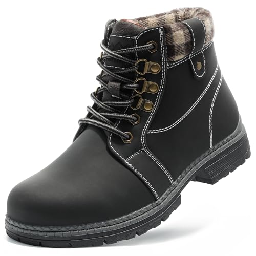 COTTIMO Women's Waterproof Work Boots - Lightweight Winter Snow Boots for Hiking, Outdoor Trekking & Backpacking Non-Slip Hiking Shoes 8.5, Black