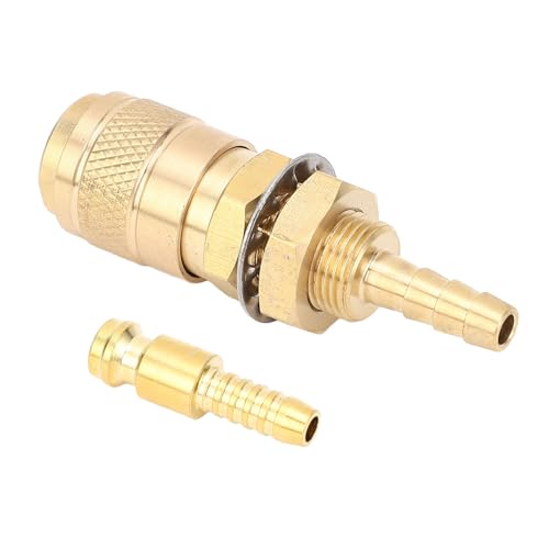 OVAQUIXI Adaptador de Gas Rápido Refrigerado por Agua Fácil Instalación para Soplete de Soldadura, Rendimiento Confiable, para Máquinas de Soldar, Material de Latón (6MM)