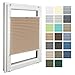 Home-Vision® Premium Faltrollo Plissee ohne Bohren mit Klemmfix jalousien Fenster innen(Beige B70cm x H100cm) Modern Klemmträger Verdunklung Blickdicht Sonnenschutz Jalousie für Fenster & Tür