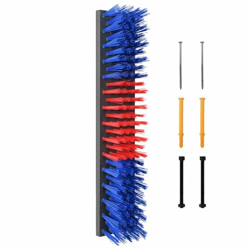 vidaXL - vidaXL Brosses pour Le bétail Rouge et Bleu 50 x 10 x 6.5 cm, Brosse à bovins, Station de toilettage extérieure, Outil pour Animaux, équipement de Ferme Robuste