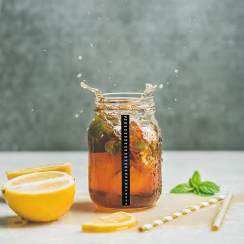 Miniatura 5 de Bazeitflow Pegatinas Termómetro Adhesivas Para Fermentación De 5 Unidades Rango 4-50 C Compatibles Frascos Mason Para Elaboración Casera De Cerveza Y Vino