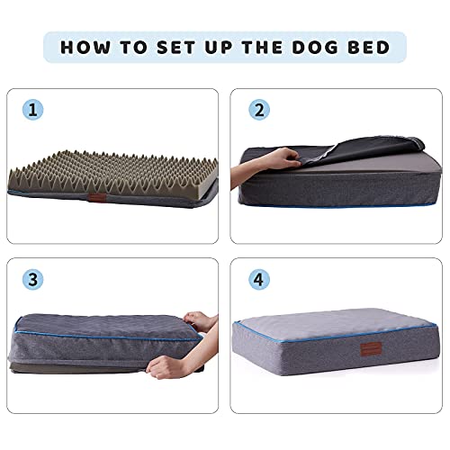 Sunstyle Home Dog Bed For Large Dog Bed Small Dog Bed L Dog Bed Up To 50/75/100Lbs Orthopedic Egg Crate Foam #TOP6