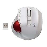ナカバヤシ(Nakabayashi) Digio2 トラックボールマウス 小型 2.4GHz ワイヤレス 5ボタン ホワイト Z8364