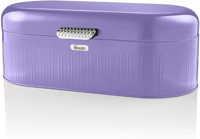 Swan SWKA1014PURN Retro Bread Bin, Purple, One Size