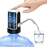 KUFUNG Portable Water Bottle Pump, 5 Gallon Universal Bottle Electric Water Dispenser with Switch an
