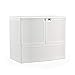 Suncast Backyard Oasis Storage and Entertaining Station - Contemporary Outdoor Bin Stores Tools, Toys, and Patio Furniture Accessories - White