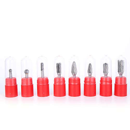 Fraise Carbure, Tête de Meulage en Acier Tungstène 8pcs, Diamètre 6mm - Résistante à l’Usure, Finitions Précises, Pour Métaux et Céramiques