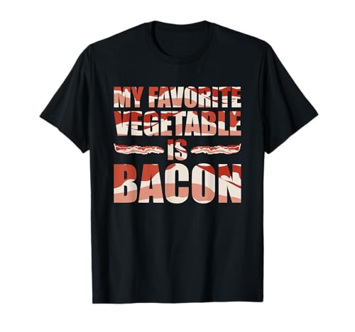 Divertido tocino que dice mi vegetal favorito es tocino anti vegano Camiseta