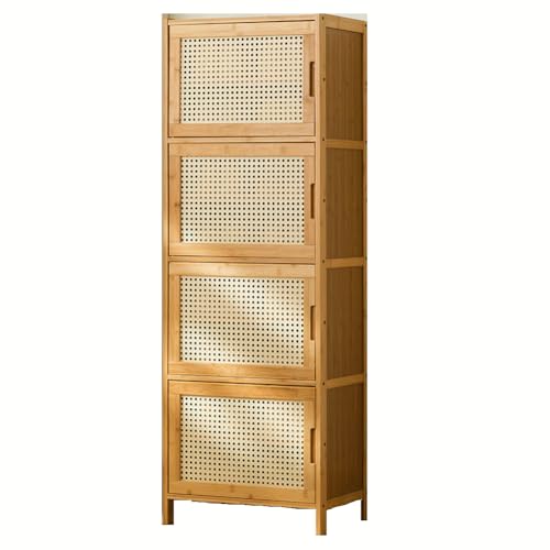 Meuble d'entrée fin style rotin haut de gamme pour rangement de chaussures soigné