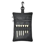 Golf-Pouch-Tasche - Eißverschluss Gürteltasche, Bag Accessories Valuables Pouch Bags, Pocket Zipper Hook with 10 Pcs Wood Golf Tees for Men Women | Gürtel Rucksack Outdoor Übung Reise Frauen Go
