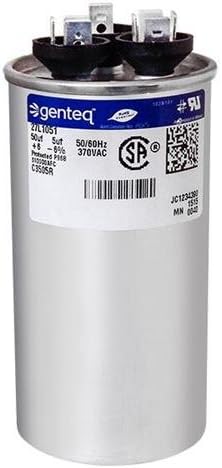 B9457-7400 - 50 + 5 uf MFD 370 Volt VAC - Janitrol Round Dual Run Capacitor Upgrade