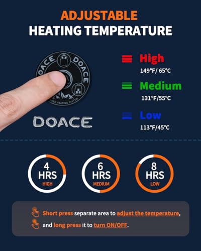 DOACE Heated Vest for Men and Women, Smart Electric Fleece Heated Vest with App Control, Battery Pack Included2
