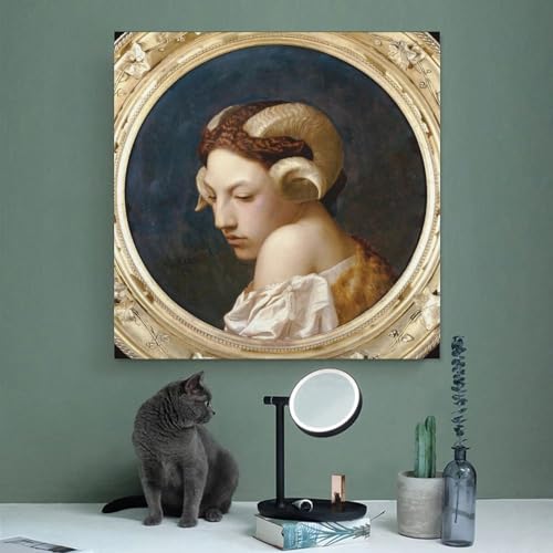 Toile La Bacchante Gerome : sublimez un mur vide avec un portrait d'art classique