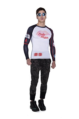 Ciellemarin da uomo rashguard top cml09-bl White &...